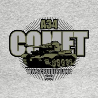 A34 Comet Tank (Front & Back logo) T-Shirt